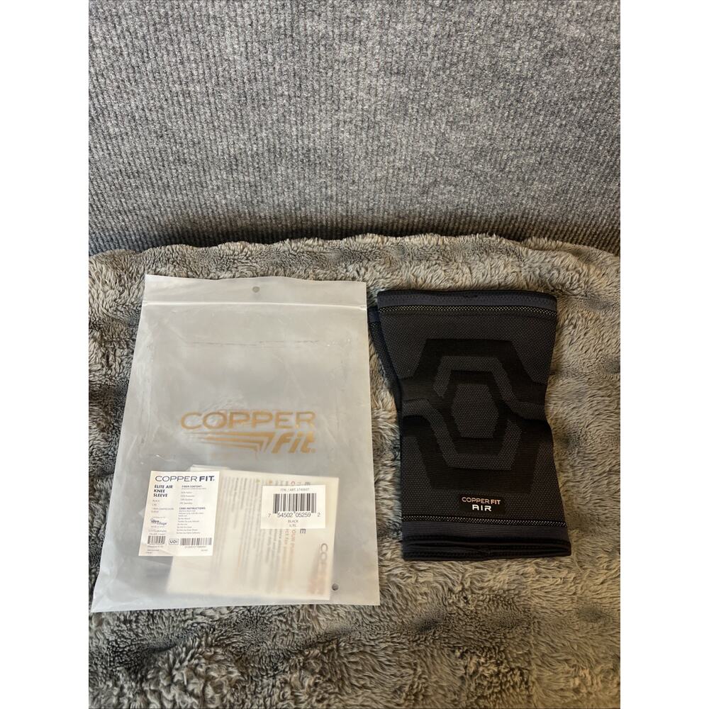 Copper Fit Elite Air Knee Sleeve 2-pack - Large/Extra Large Black